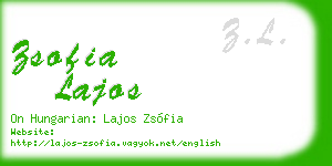 zsofia lajos business card